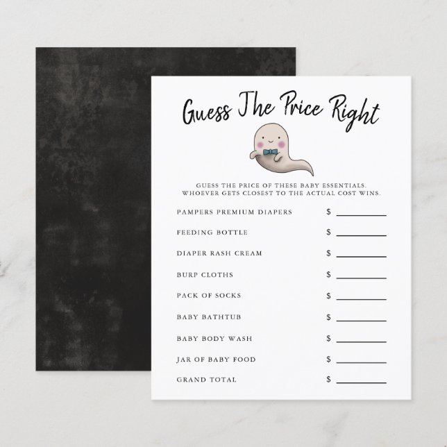 Ghost Boy Baby Dusche schätzt den Preis (Vorne/Hinten)