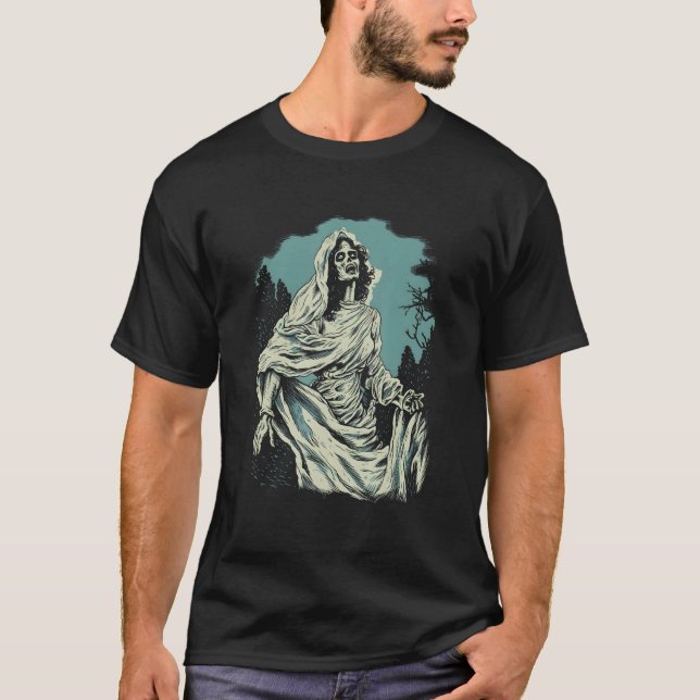 Ghost Bride La Llorona by Haunted Horror Halloween T-Shirt (Vorderseite)