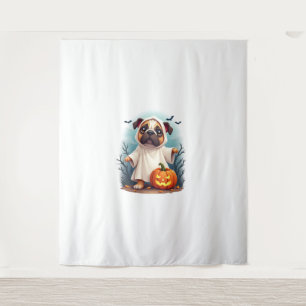 Ghost Bulldog Boo Wandteppich