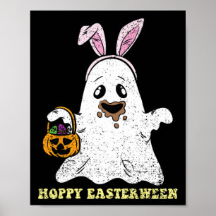 Ghost Bunny Hoppy Ostereier Jagen Frühjahr Männer  Poster