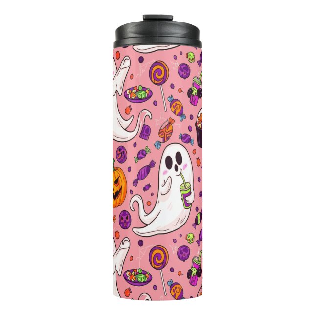 Ghost Candy Halloween Niedlich zu Spooky Sweet Thermosbecher (Vorderseite)