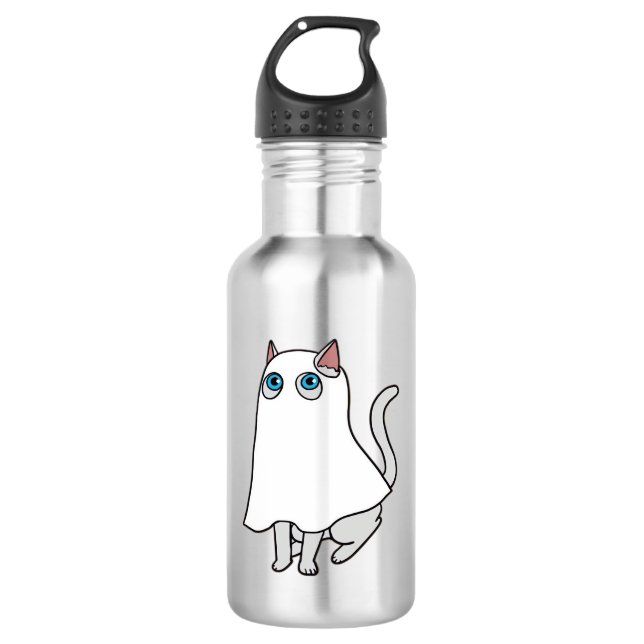 Ghost Cat Classic T - Shirt_1 Edelstahlflasche (Vorderseite)