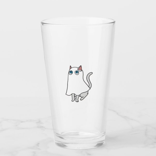 Ghost Cat Classic T - Shirt_1 Glas (Vorderseite)