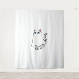 Ghost Cat Classic T - Shirt_2 Wandteppich