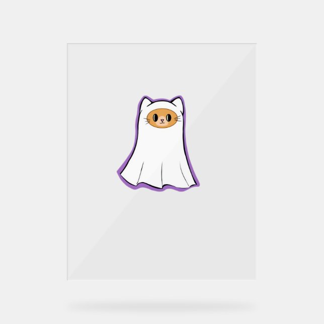 ghost cat Classic T - Shirt_3 Acrylschild (Vorderseite)