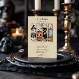 Ghost Cat Gothic Halloween Baby Shower Einladung