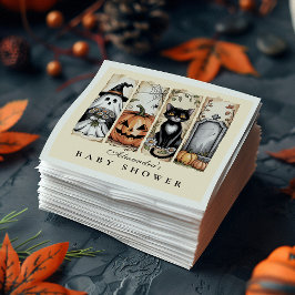 Ghost Cat Gothic Halloween Baby Shower Serviette
