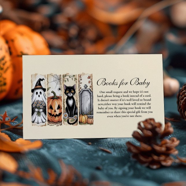 Ghost Cat Gothic Halloween Diapper Raffle Begleitkarte (Von Creator hochgeladen)