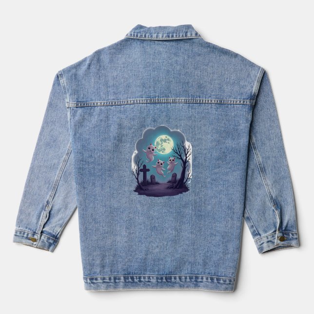Ghost Cat Parade Jeansjacke (Rückseite)