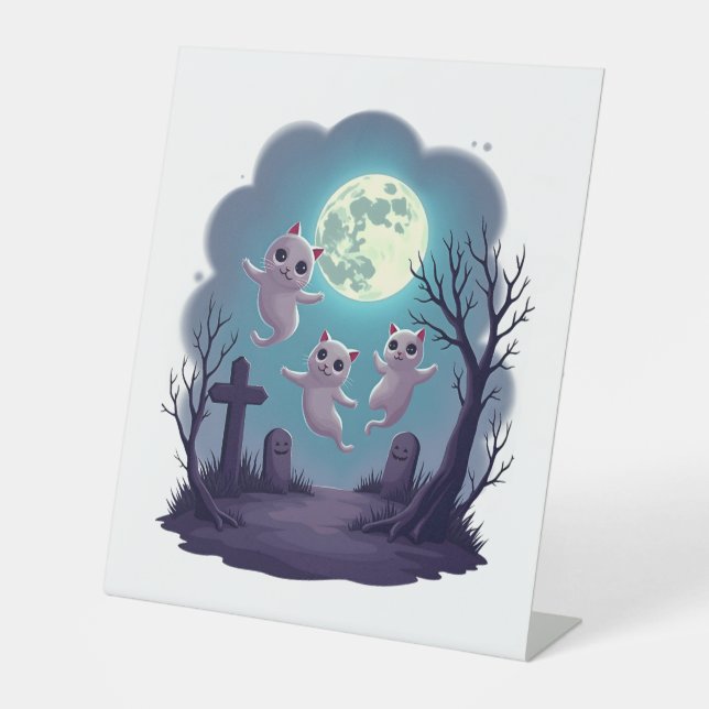 Ghost Cat Parade Sockelschild (Vorderseite)