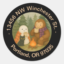 Ghost, Cat & Sasquatch - Rückgabeadresse-Label