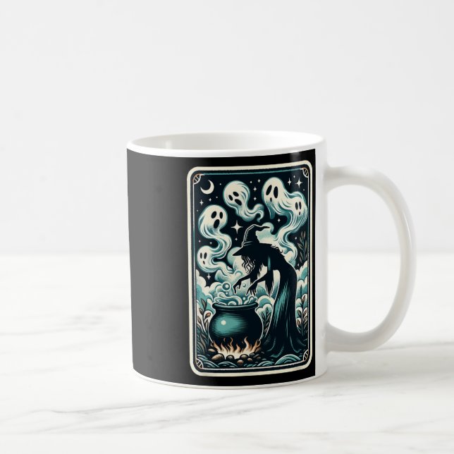 Ghost Cauldron Gothic Supernatural Tarot Card Kaffeetasse (Rechts)