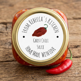 Ghost Chili Homemade Hot Sauce Runder Aufkleber