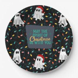 Ghost Christmas Design Pappteller