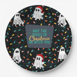 Ghost Christmas Design Pappteller