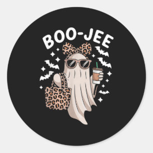 Ghost Coffee Boo-jee Halloween Boujee Ghost Runder Aufkleber
