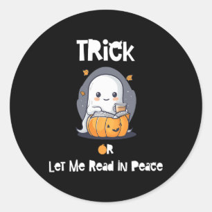 Ghost Coffee Pumpkin Shirt Ließ mir in Frieden les Runder Aufkleber