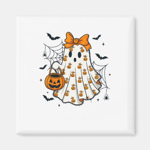 Ghost Coquette Spooky Halloween Pumpkin Leckerei o Magnet