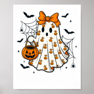 Ghost Coquette Spooky Halloween Pumpkin Leckerei o Poster