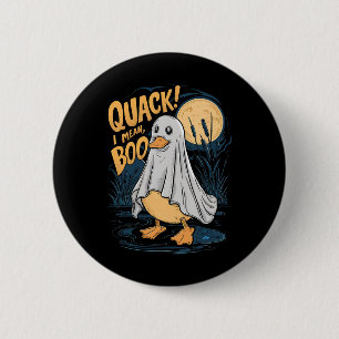 Ghost Costume Niedlich Duck Quack I Gemein Boo Spo Button