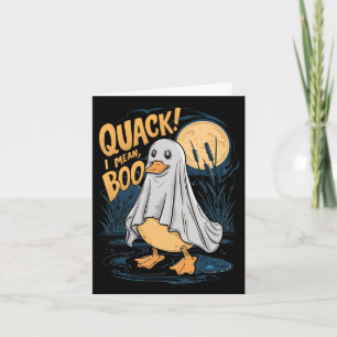 Ghost Costume Niedlich Duck Quack I Gemein Boo Spo Karte