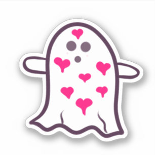 Ghost Covered in den Herzen Aufkleber