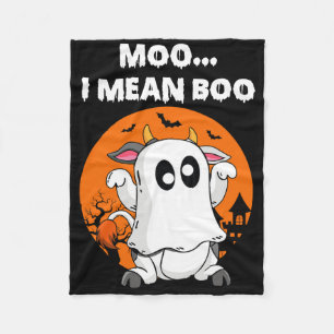 Ghost Cow Moo I Gemein Boo Halloween Funny Cow Lov Fleecedecke