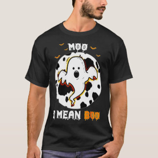 Ghost Cow Moo I Gemein Boo Hexen - lustig Vintag H T-Shirt