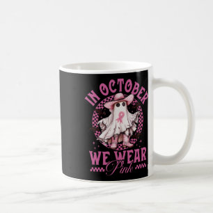 Ghost Cowgirl im Oktober Wir tragen rosa Brustkanc Kaffeetasse