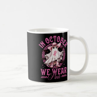 Ghost Cowgirl im Oktober Wir tragen rosa Brustkanc Kaffeetasse