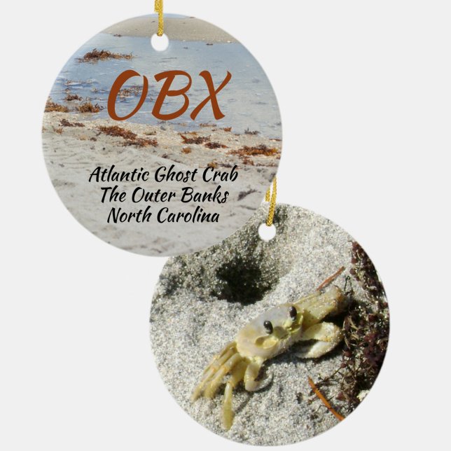 Ghost Crab OBX North Carolina Fotografie Keramik Ornament (Von Creator hochgeladen)
