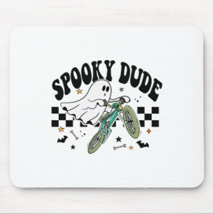 Ghost Cycling Bicycle Bike Retro Halloween-Party C Mousepad