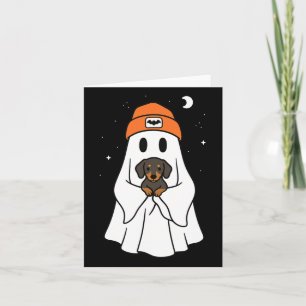 Ghost Dackel Dackel Tier Lover Halloween Beni Karte