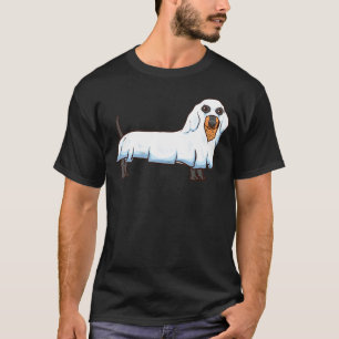 Ghost Dackel Spooky Hund Dackel Halloween Costum T-Shirt