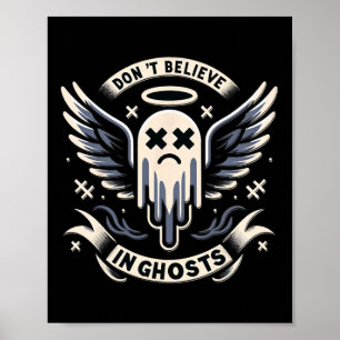 Ghost Design Niedlich Ghost Halloween Spooky Jahre Poster