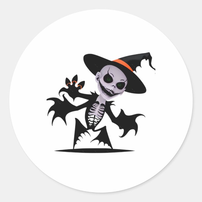 Ghost Devil in Halloween Sticker (Vorderseite)