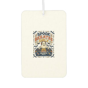 Ghost DJ Spooky Beats Vintage Gravur Halloween Autolufterfrischer