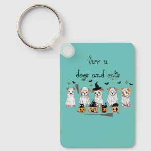 Ghost Dog Black Cat Pumpkin Halloween Schlüsselanhänger