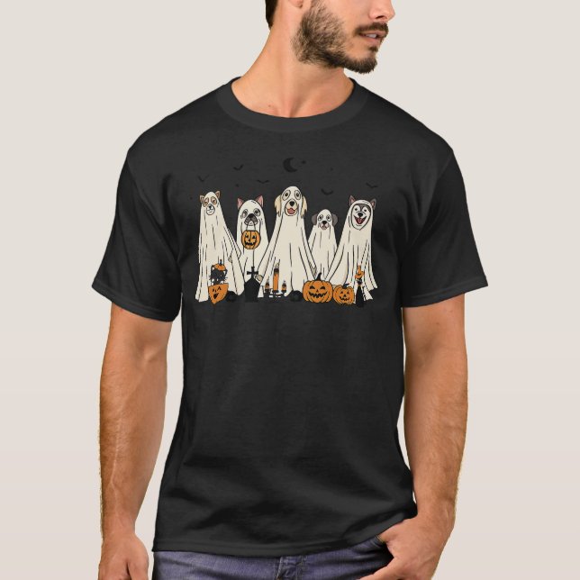 Ghost Dog Halloween Costume T-Shirt (Vorderseite)