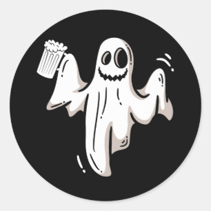 Ghost Drink Beer Funny Halloween Runder Aufkleber