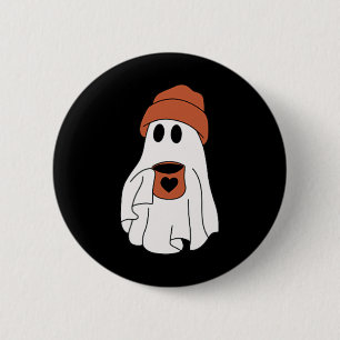 Ghost Drink-Kaffee lustiges Halloween Kostümkostüm Button
