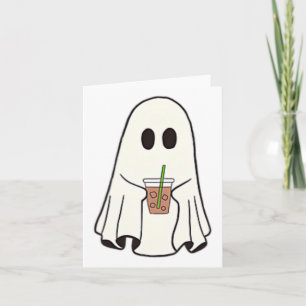 Ghost Drink-Kaffee lustiges Halloween Kostümkostüm Karte
