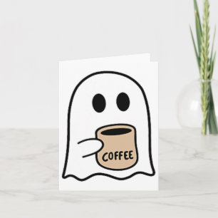 Ghost Drink-Kaffee lustiges Halloween Kostümkostüm Karte