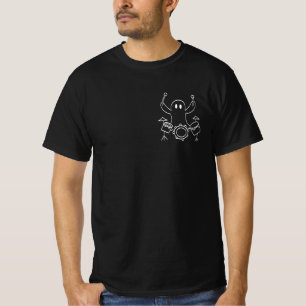 Ghost Drummer Lazy Halloween Kostümspiel Trommeln T-Shirt
