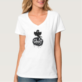 Ghost – Dunkle Horror-Tropftext-Kunst T-Shirt