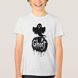 Ghost – Dunkle Horrortropfende Textkunst Tri-Blend Shirt