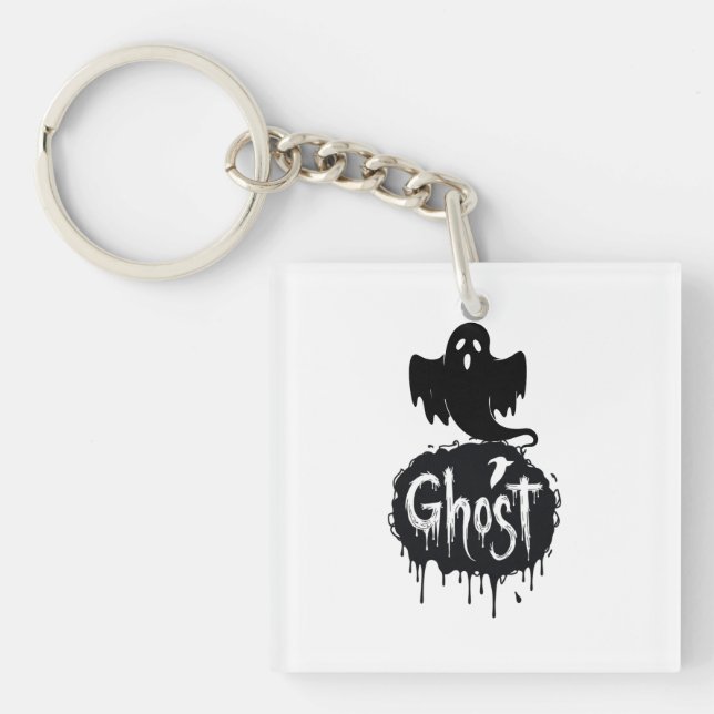 Ghost – Dunkle Horrortropftext-Kunst Schlüsselanhänger (Vorderseite)
