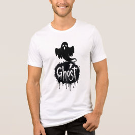 Ghost – Dunkle Horrortropftext-Kunst Tri-Blend Shirt