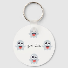 Ghost Emoji und '' Dein Name Hier " Schlüsselanhänger