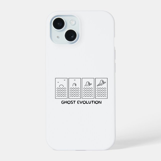 Ghost-Evolution iPhone 15 Hülle (Rückseite)